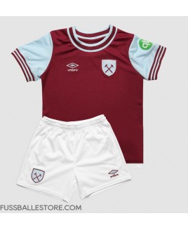 Günstige West Ham United Heimtrikotsatz Kinder 2024-25 Kurzarm (+ Kurze Hosen)